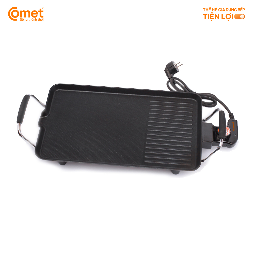 Bếp nướng điện không khói Comet CM5665 – Công suất 1400W, chống dính vân đá, điều chỉnh nhiệt độ – Bảo hành 12 tháng, Hàng Chính hãng