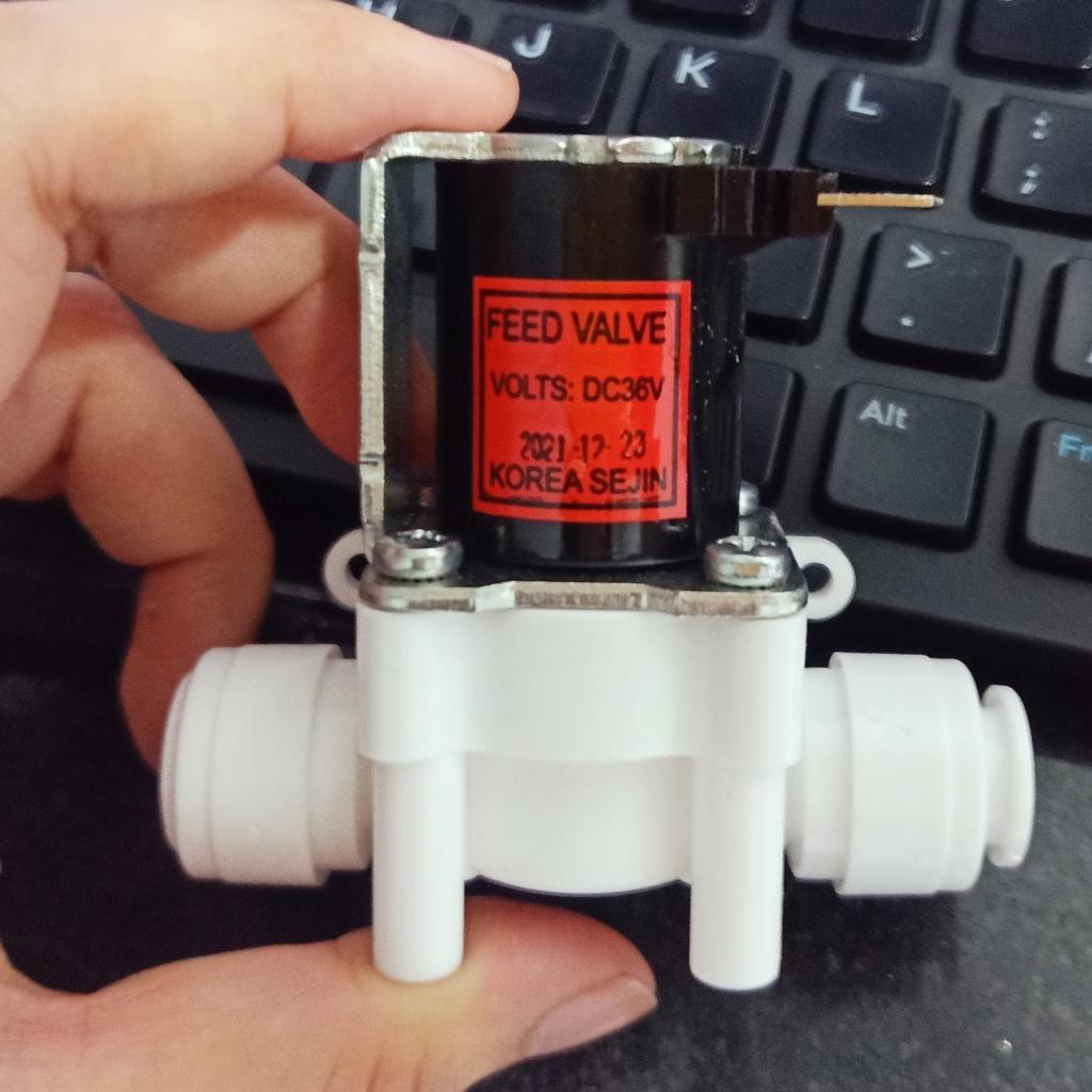 Van điện từ 36v cho máy lọc nước 2 đầu dây nối nhanh phi 10