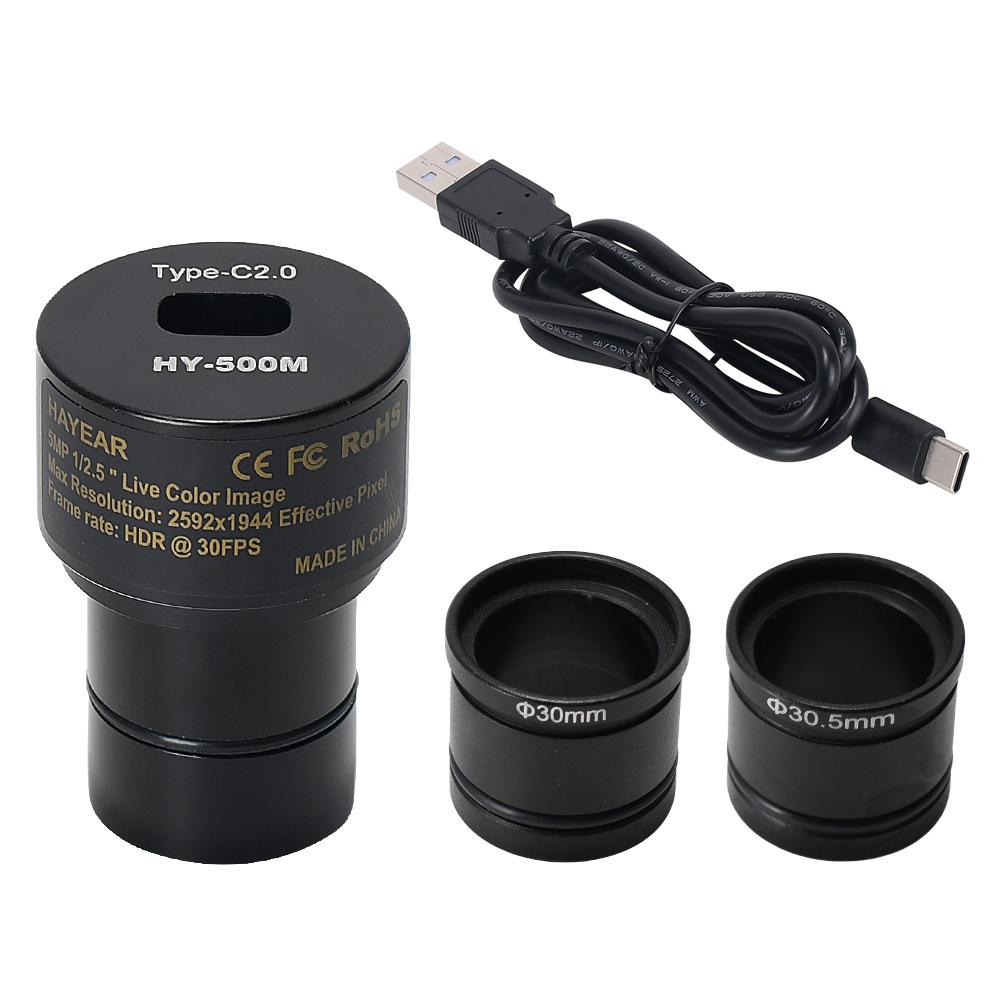 5MP CMOS USB2.0 Microscope Camera Digital Electronic Eyepiece Free Driver Microscope High Speed Industrial Camera Compatible with Wins 2000 XP WIN7