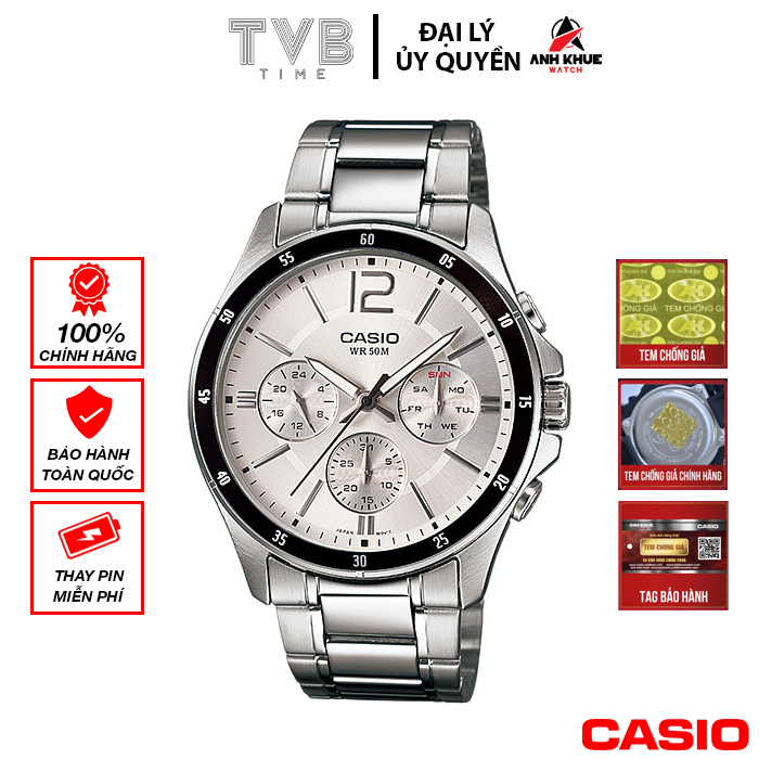 Đồng hồ nam dây kim loại Casio Standard chính hãng MTP-1374D-7AVDF
