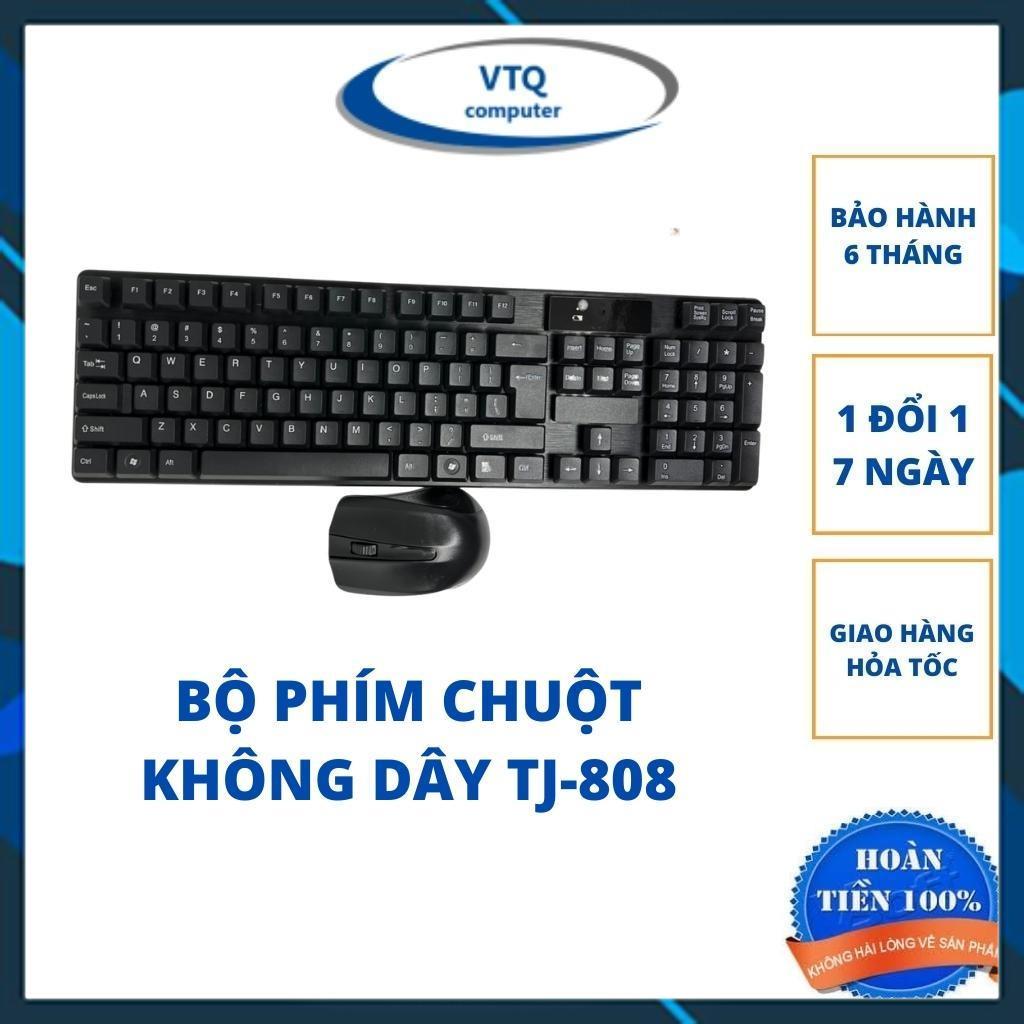 Bộ bàn phím chuột văn phòng không dây TJ808-Tặng kèm pin