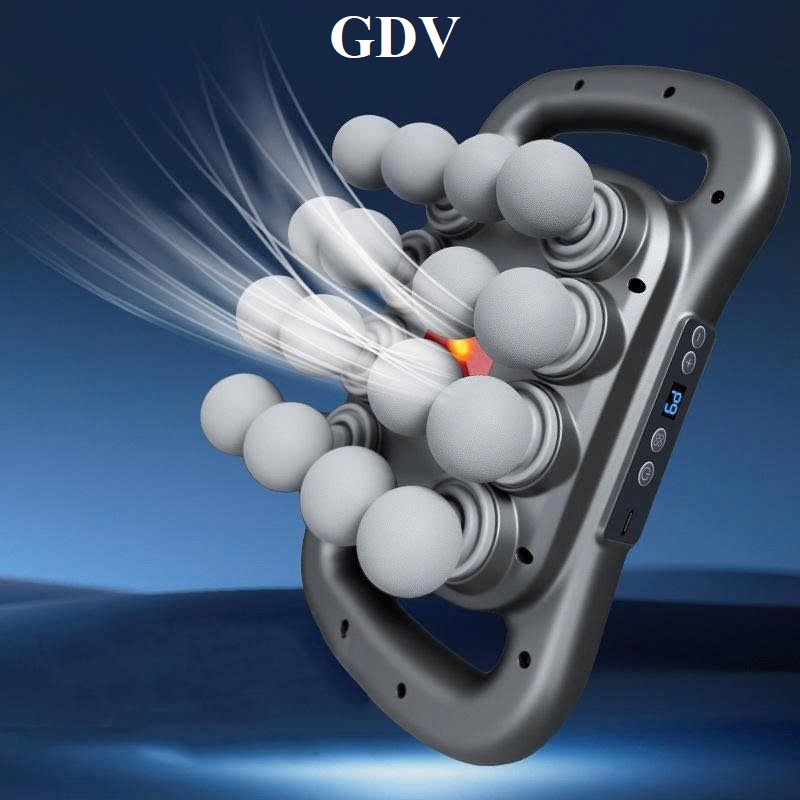 [Tặng củ sạc + cáp sạc] Máy Massage Toàn Thân Cầm Tay 16 Đầu, Máy Mát Xa Đấm Lưng 16 Đầu GDV JBD-086 - Hàng Chính Hãng