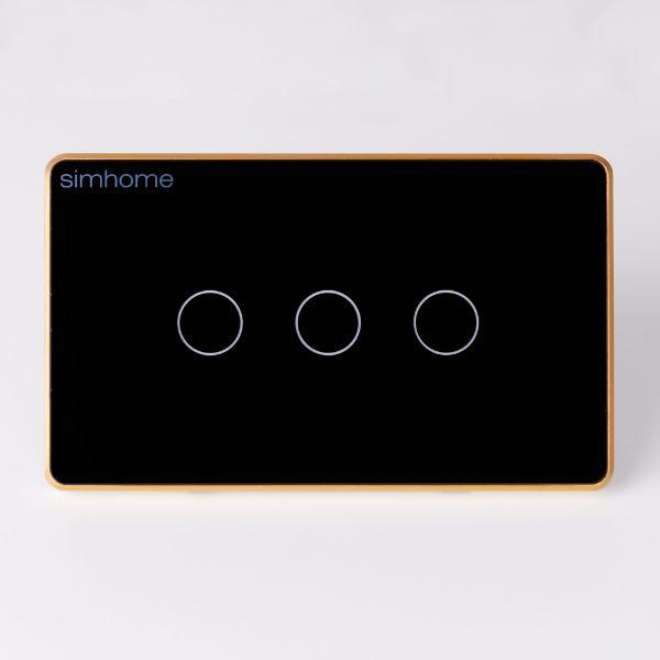 Công tắc cảm ứng Zigbee SimHome S3 – Tiêu chuẩn – 3 nút