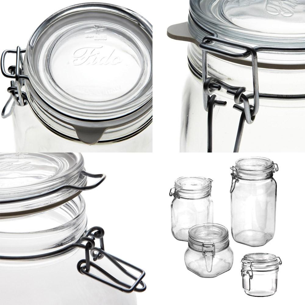 Hũ thủy tinh nắp cài Fido 2000ml -Italy