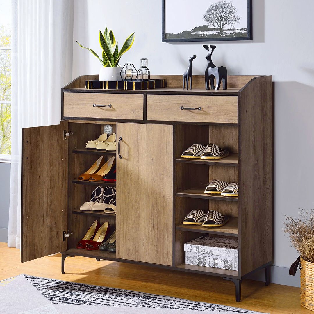 Kệ để giầy gỗ hiện đại SMLIFE Rudbeck | Gỗ MDF dày 17mm chống ẩm | D120xR40xC120cm