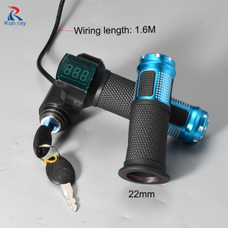 12V -96V EBIKE xoắn van tiết lưu với chỉ báo hiển thị LCD cho van tiết lưu xe đạp điện có tay cầm tay cầm Khóa Khóa Khóa Khóa: 12V -96V