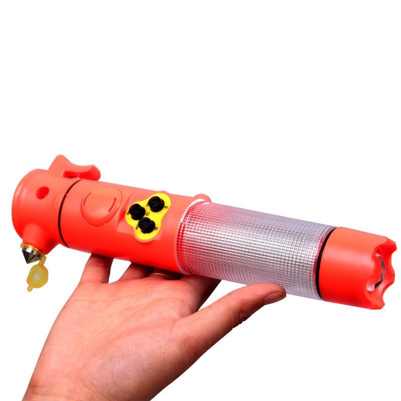 Búa Thoát Hiểm Khẩn Cấp Đa Năng 6 Trong 1 Có Đèn LED Đỏ Cho Xe Hơi