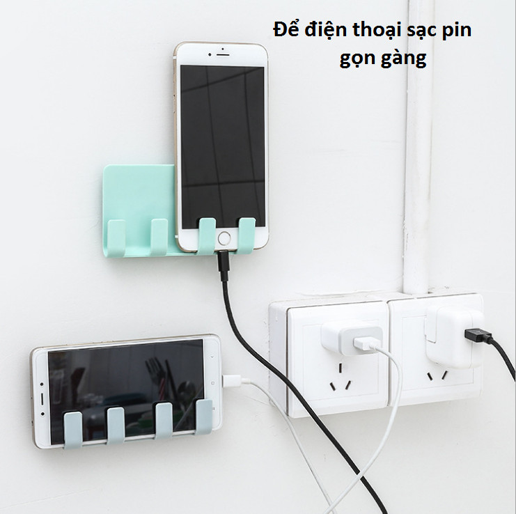 Combo 2 Kệ Treo Sạc hình vuông cho Điện Thoại, Ipad