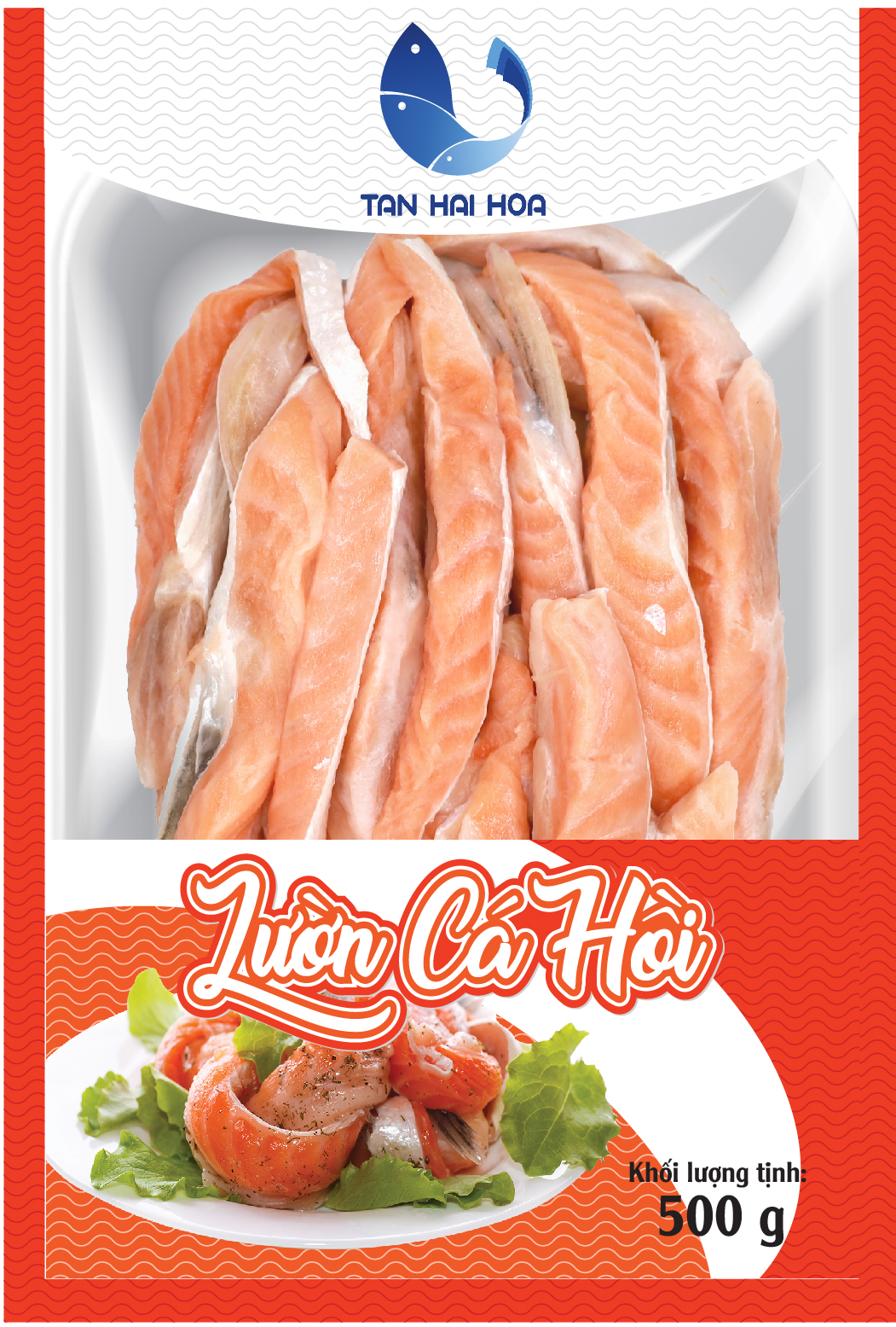 LƯỜN CÁ HỒI TÂN HẢI HÒA KHAY 500G