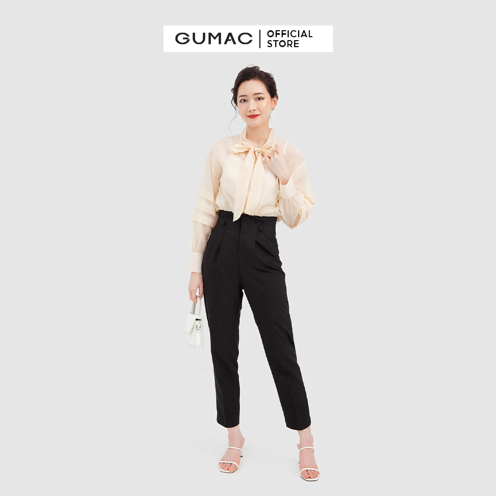 Quần tây nữ GUMAC QB926 thiết kế xếp li eo