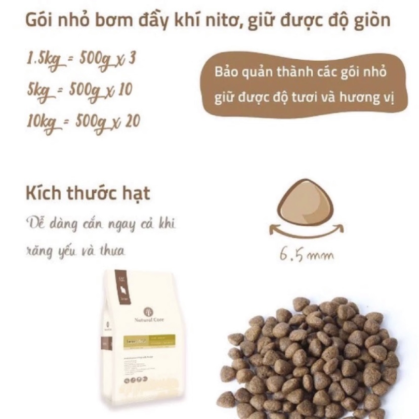 hạt hữu cơ cho mèo mọi lứa tuổi Natural Core (5kg)