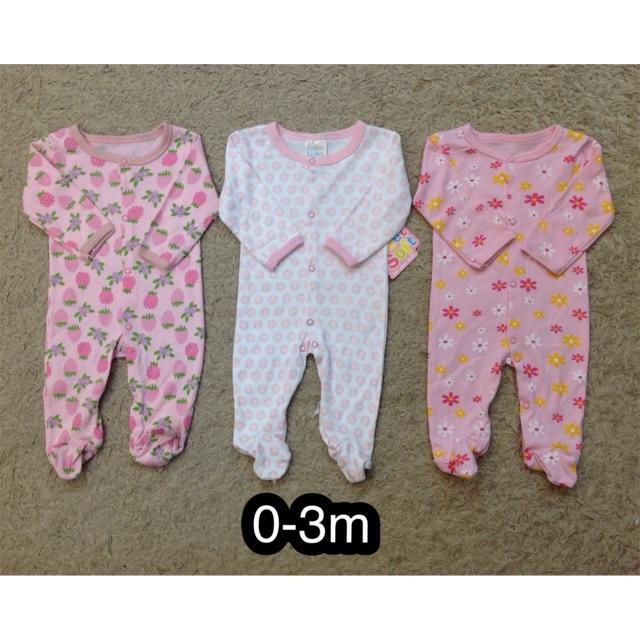 Set 3 body cotton bé gái Sweet &amp; Soft hàng xuất (0-3m)