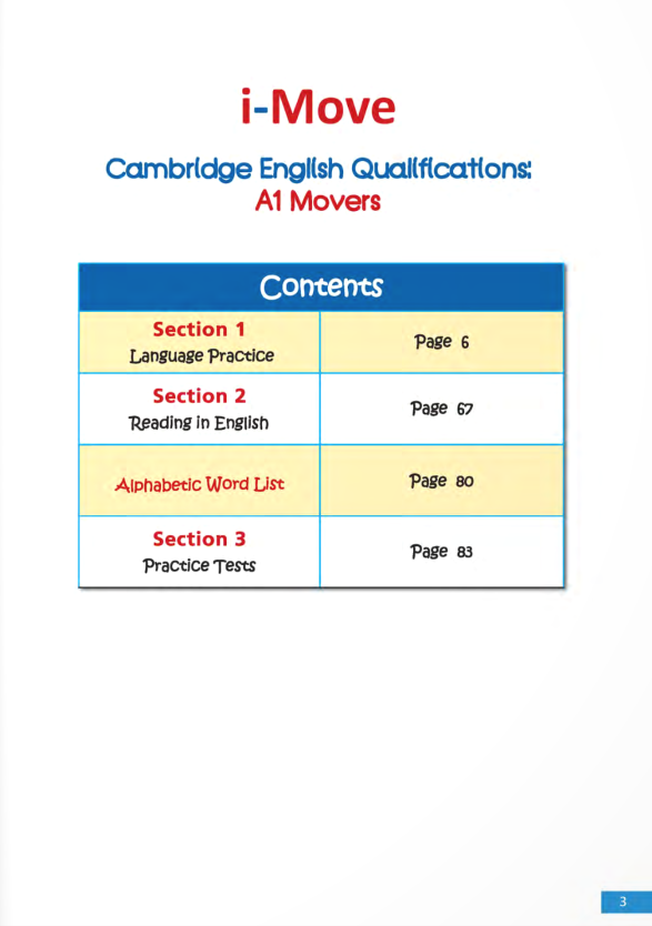 I-Move (For Revised Exam From 2018 - A1 Movers Exam And 2 Complete Practice Tests) (Kèm file MP3)