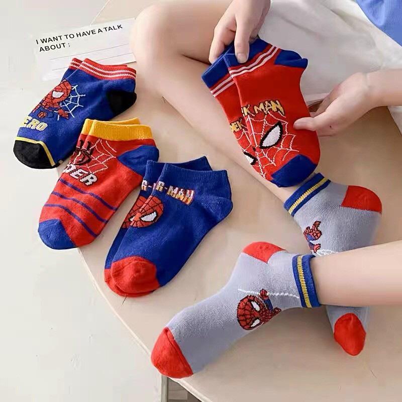 Tất Người Nhện Cho Bé Vớ Trẻ Em Hoạt Hình Siêu Nhân Spider man Chất Liệu Cotton Thấm Hút Mồ Hôi 1-8 Tuổi - SUMO KIDS