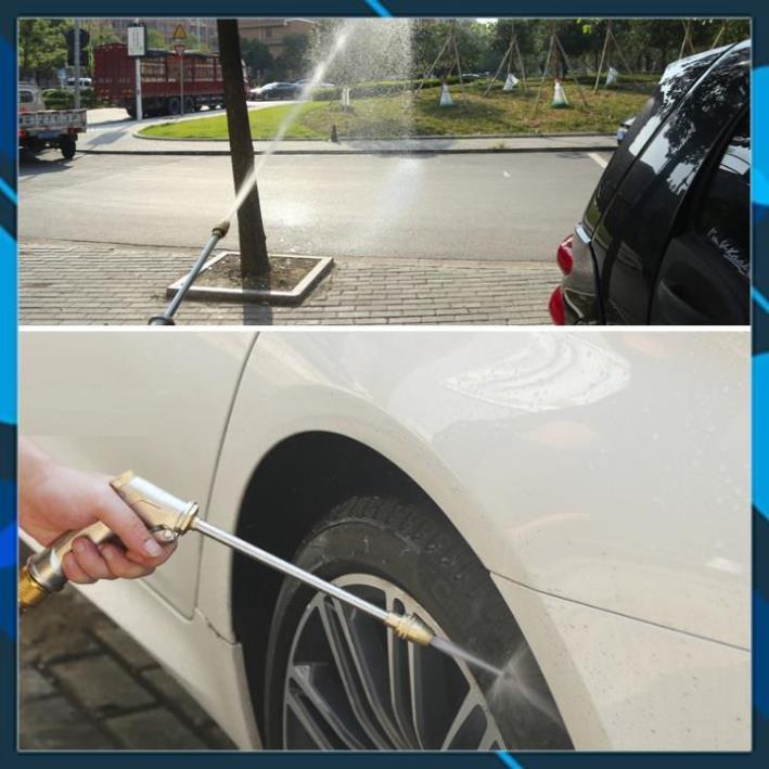 Bộ dây vòi xịt nước rửa xe,tưới cây ,tăng áp 3 lần,loại 3m,5m 206701-3 đầu đồng,cút,nối nhựa đ+ túi đựng bút