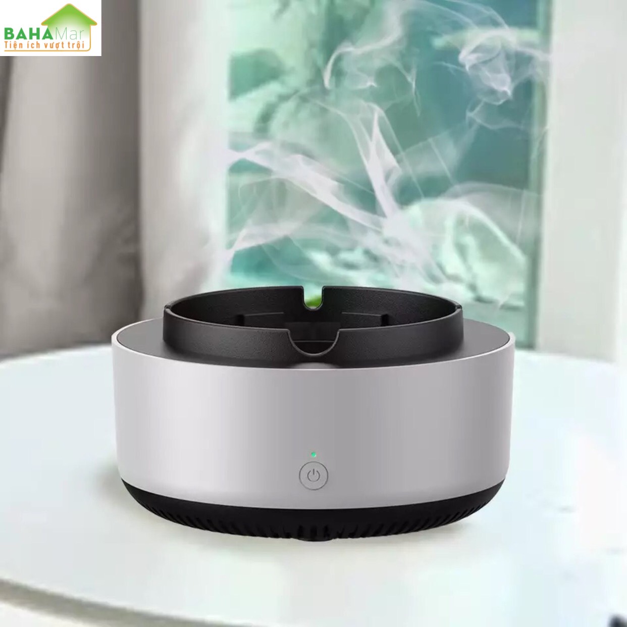 GẠT TÀN ĐIỆN TỬ LỌC KHÔNG KHÍ 360 ĐỘ ION ÂM THÔNG MINH HÚT KHÓI TRỰC TIẾP "BAHAMAR" Gạt tàn và khử mùi khói thuốc, khuếch tán không khí trong lành.