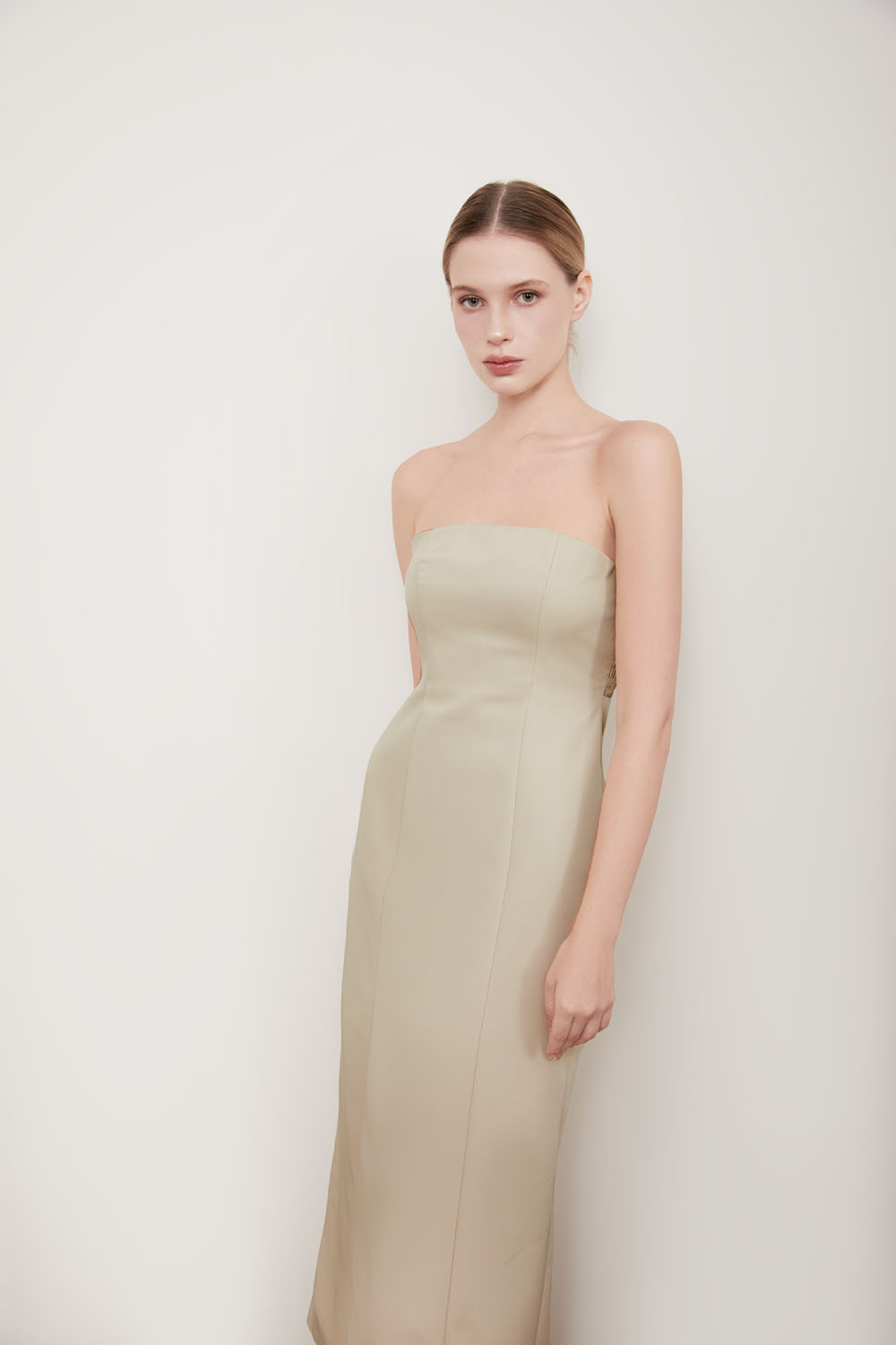 DOTTIE - Đầm dài cúp ngực - Beige - D0519