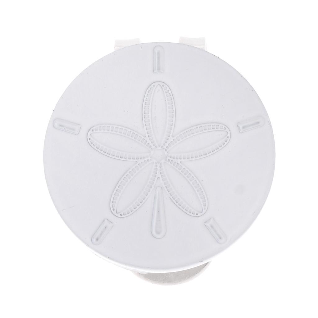 2-4pack Sturdy Alloy White Flower Magnetic Cap Hat Visor Clip Golf Ball Marker