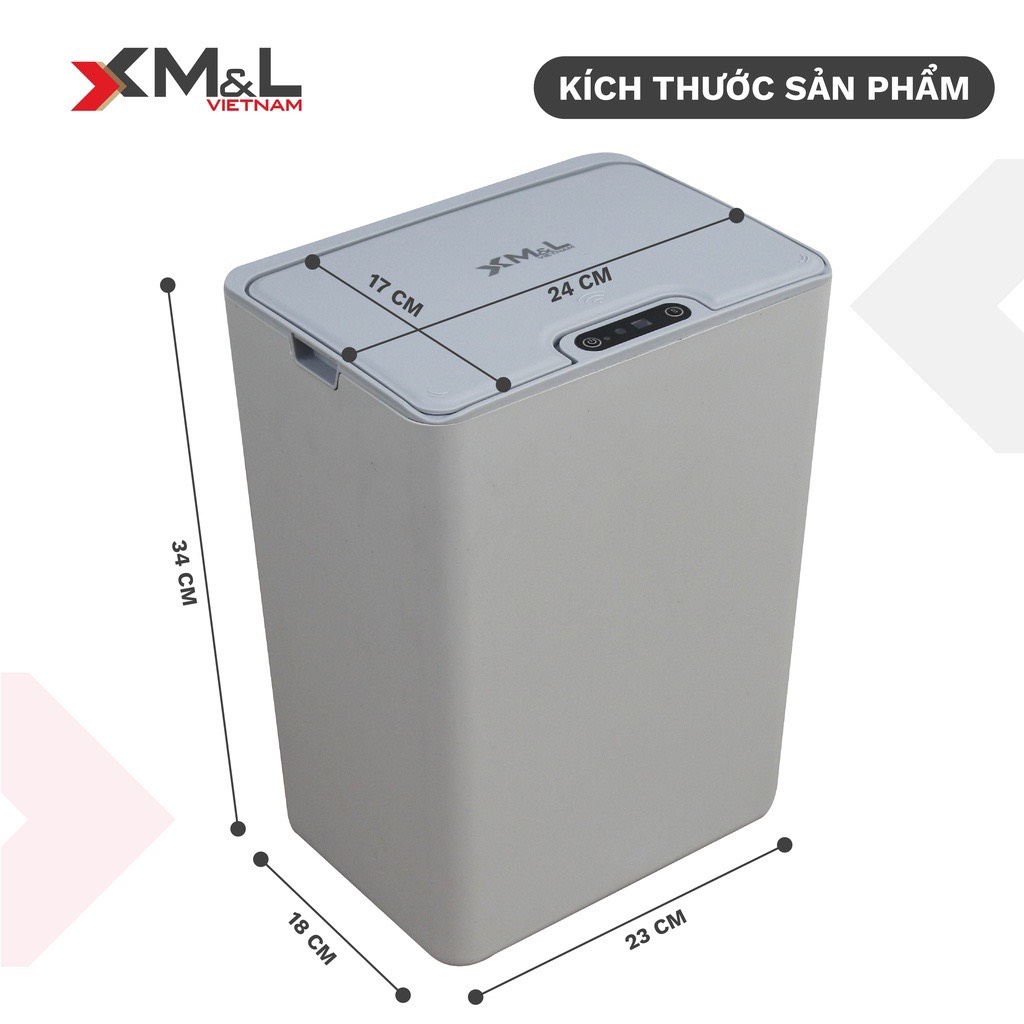 Thùng rác thông minh cảm ứng tự động M&amp;L-FH-2 phong cách Hàn Quốc