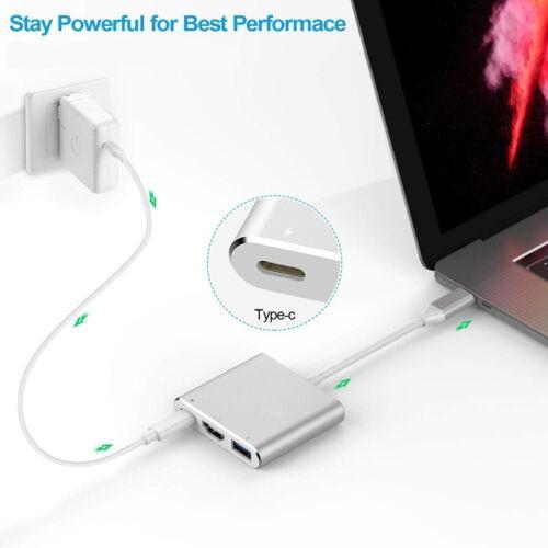 Bộ Hub Chia Nhiều Cổng Type C Sang USB-C 4K HDMI USB 3.0 3 Trong 1 Cho Macbook iPad Samsung TV