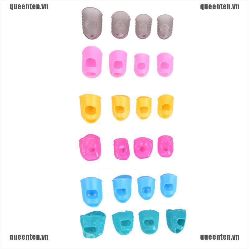 4Pcs Guitar Fingertip Protectors Finger Guards for Guitar Ukulele Accessories QUVN