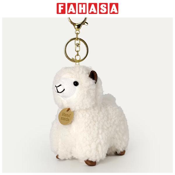 Móc Khóa Thú Bông Alpaca - HGT-45 - Màu Trắng