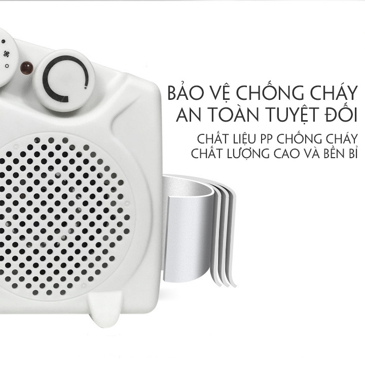 Quạt Sưởi MiNi Để Bàn Tích Hợp Hai Chế Độ Quạt Mát Và Sưởi Ấm