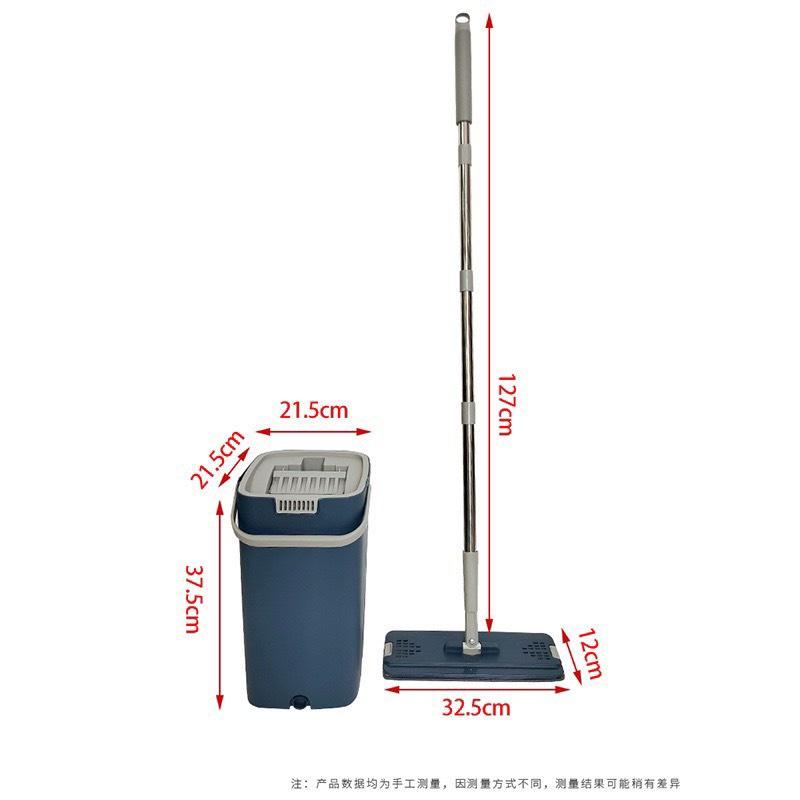 Cây lau nhà thông minh tự vắt, Chổi lau nhà kèm thùng, Chổi Spin Mop (tặng thêm 1 bông lau thay thế)