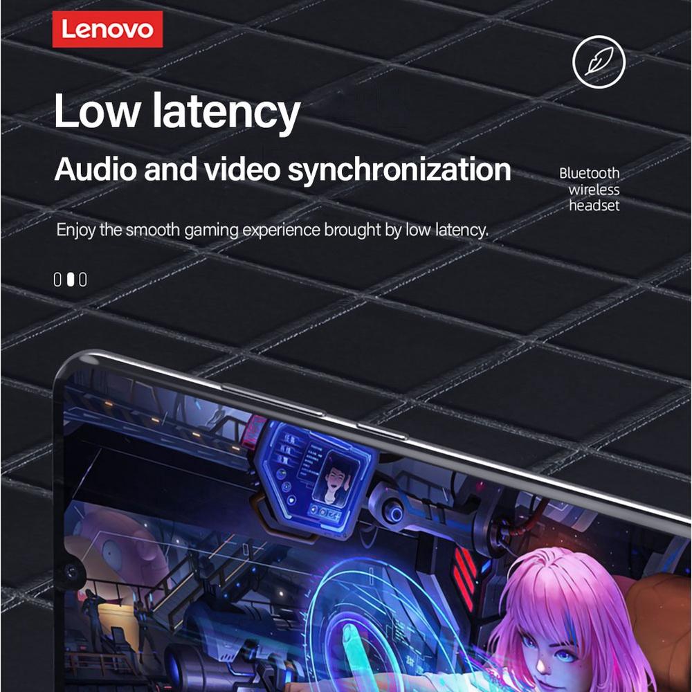 Tai nghe không dây Lenovo LP12 Bluetooth 5.0 âm thanh HD giảm ồn chống nước có mic thích hợp cho Android IOS-Hàng chính hãng
