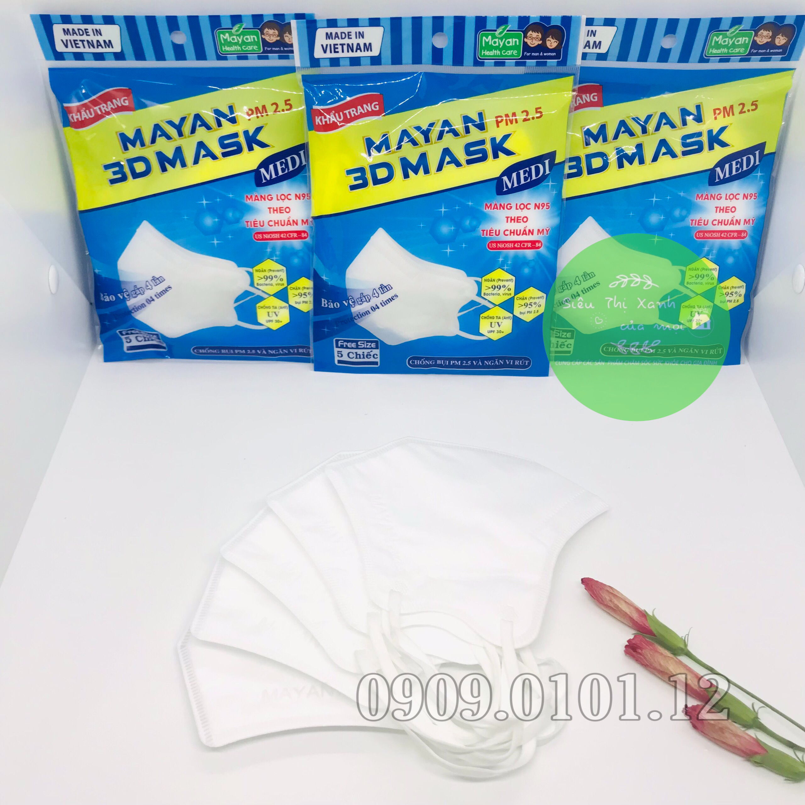Khẩu Trang 3D Người Lớn Cao Cấp