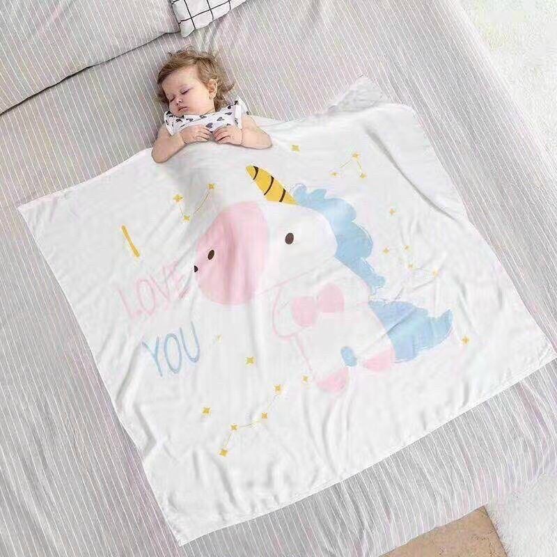 Chăn lụa cotton cao cấp siêu mềm mại đắp cực thích kích thước 1m *1.1m