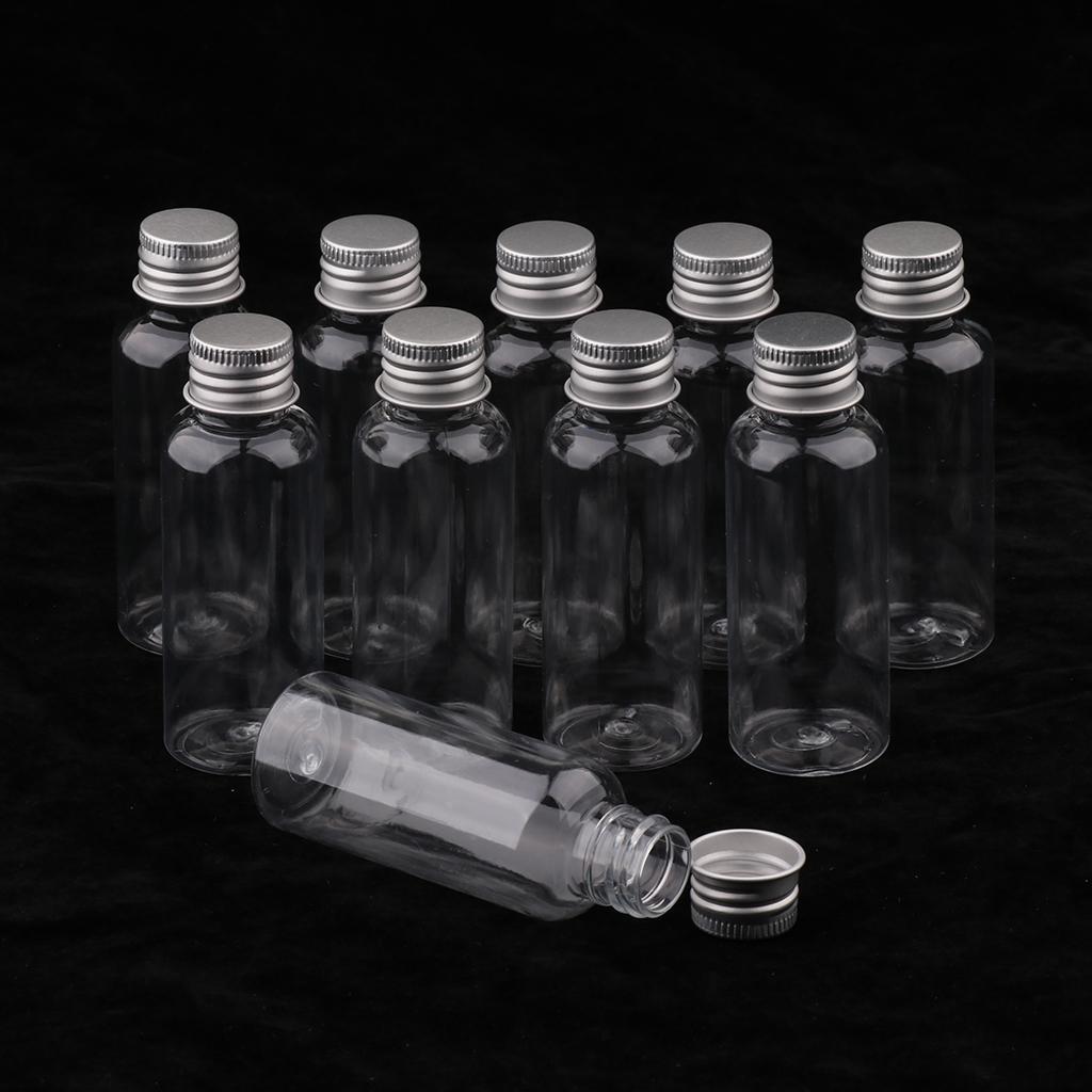 30x 50ml Empty Plastic Screw Cap Essential Oils Storage Condiment Vials