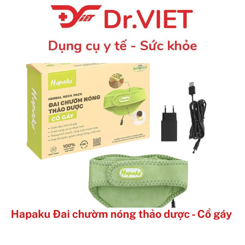 Đai chườm nóng thảo dược Cổ gáy Hapaku Giảm đau, Thư giãn, Ngủ ngon