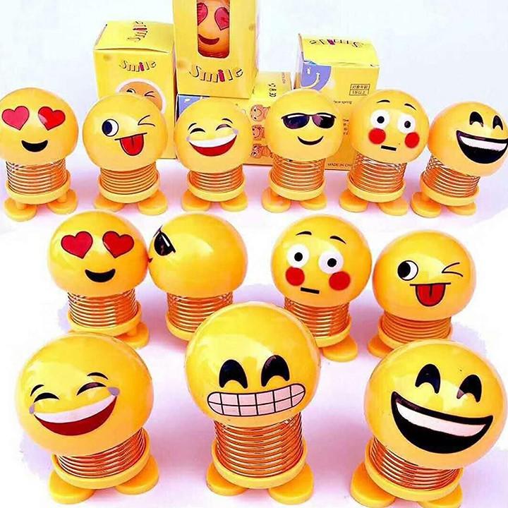 Combo 6 thú nhún Emoji lò xo ngộ nghĩnh 6 biểu cảm