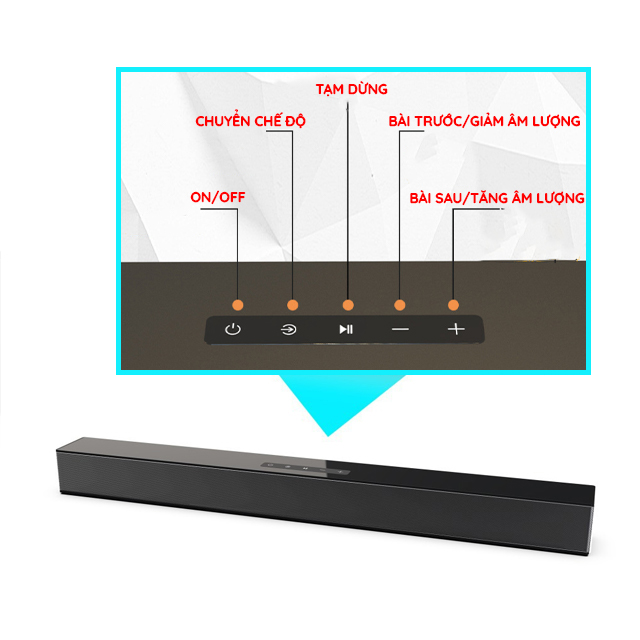 Loa Thanh Siêu Trầm Bluetooth Gaming Soundbar 40W Treo Tường BS-18 Dùng Cho Máy Vi Tính PC, Laptop, Tivi