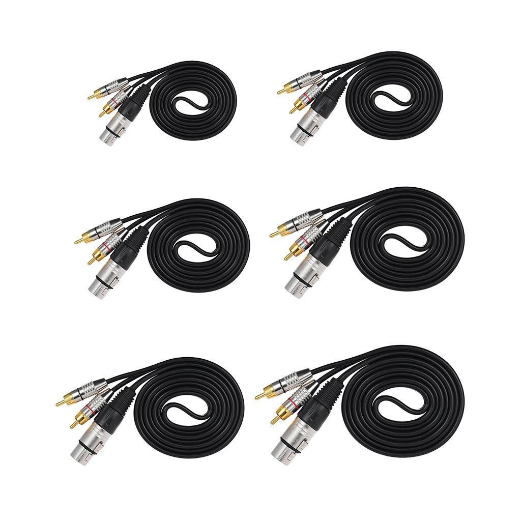 RCA Male to XLR Female Speaker Cable Y-Splitter Connector Adapter .0.0.3m