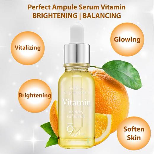 Tinh Chất Dưỡng Trắng Chống Lão Hóa Da 9 Wishes Mega Vitamin Ampule Serum 25ml