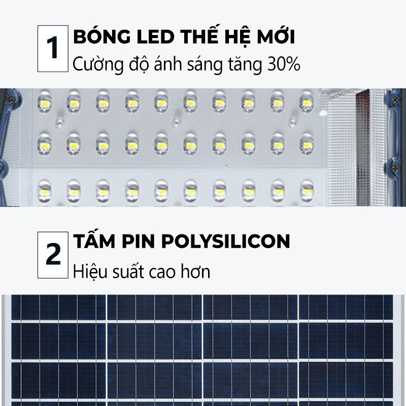 Đèn năng lượng mặt trời 1000w- cao áp hình bàn chải 2 mặt, chip LED độ sáng cao, công suất lớn- K1548