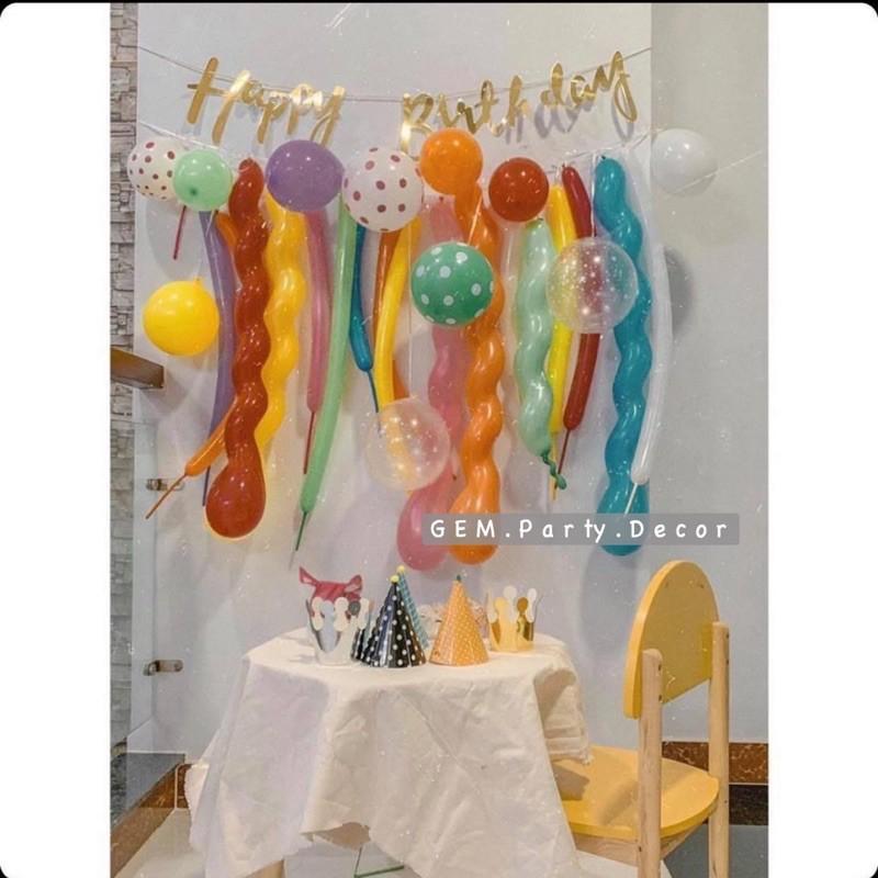 Set bóng xoắn trang trí siêu cưng. Hình thật khách hàng feedback