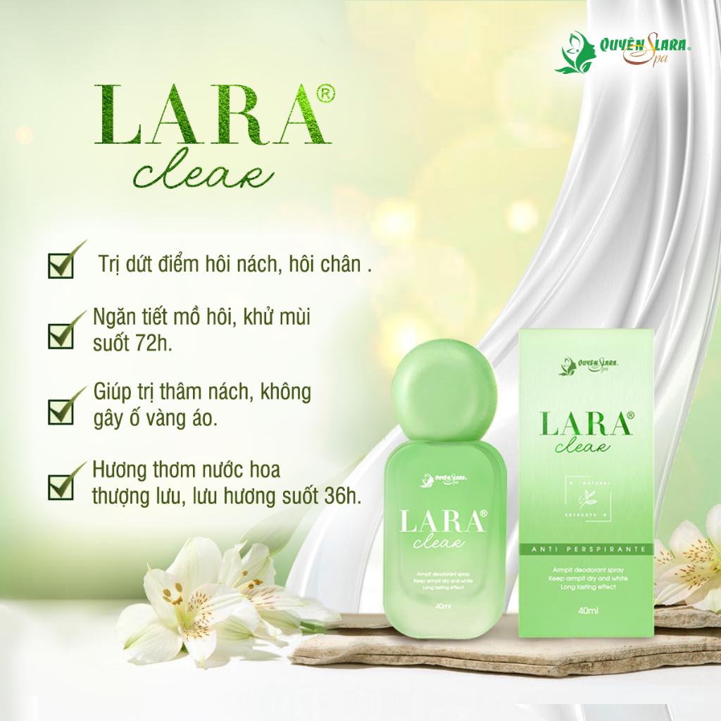 COMBO Xịt Khử Mùi Hôi Nách HẢI SEN 30ml & LARA CLEAR 40ml, Khử Mùi Toàn Thân, Ngăn Tiết Mồ Hôi