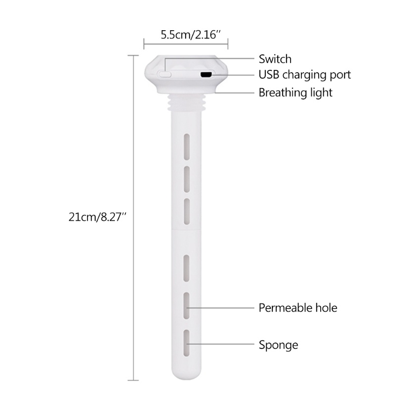 Máy Phun Sương Tạo Độ Ẩm Không Khí USB Mini Để Bàn, Thích Hợp Dùng Trong Ô Tô, Văn Phòng, Tặng 1 Lõi Lọc Thay Thế