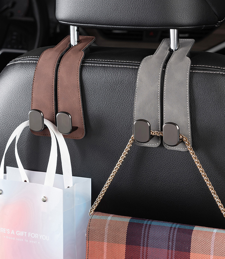 Móc đôi gắn ghế xe oto kiểu sang trọng mẫu mới dễ lắp chịu lực thoải mái 20kg
