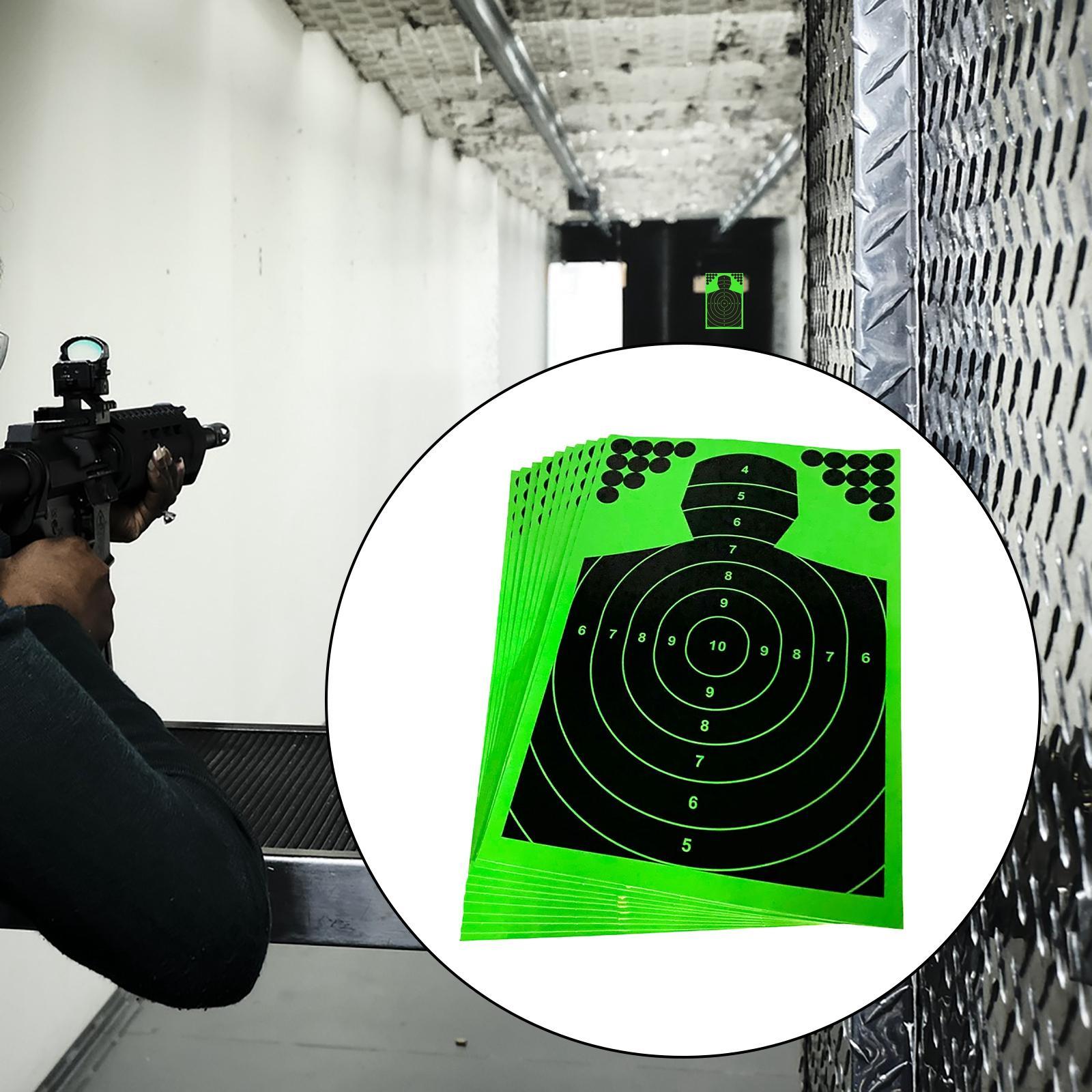 10x Shooting Targets Stickers Binders Shoot Target Paper Reactive Splatter