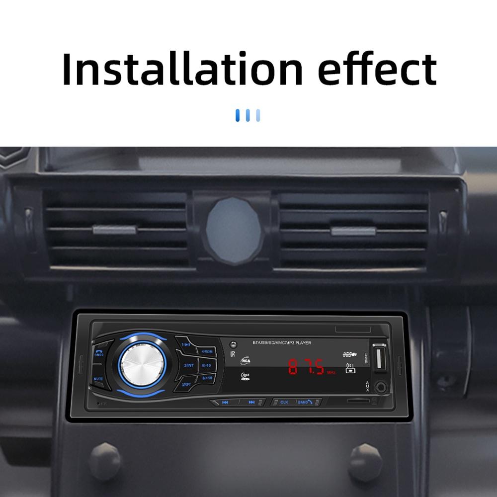 Bộ máy nghe nhạc MP3 1428 Bluetooth 1 Din hỗ trợ cổng USB kèm điều khiển từ xa cho xe hơi