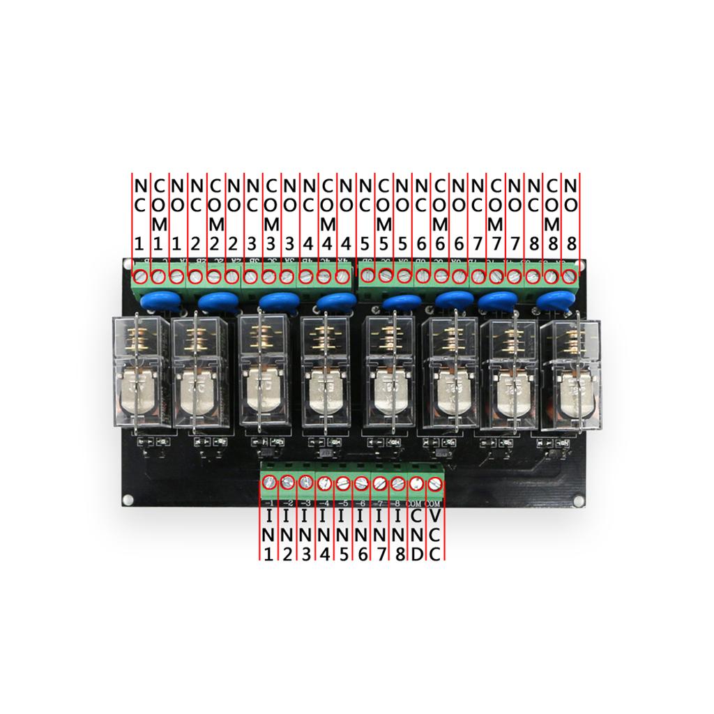 8CH Channel Relay Module Controller Expansion Driver Board DC 24V / 12V NPN