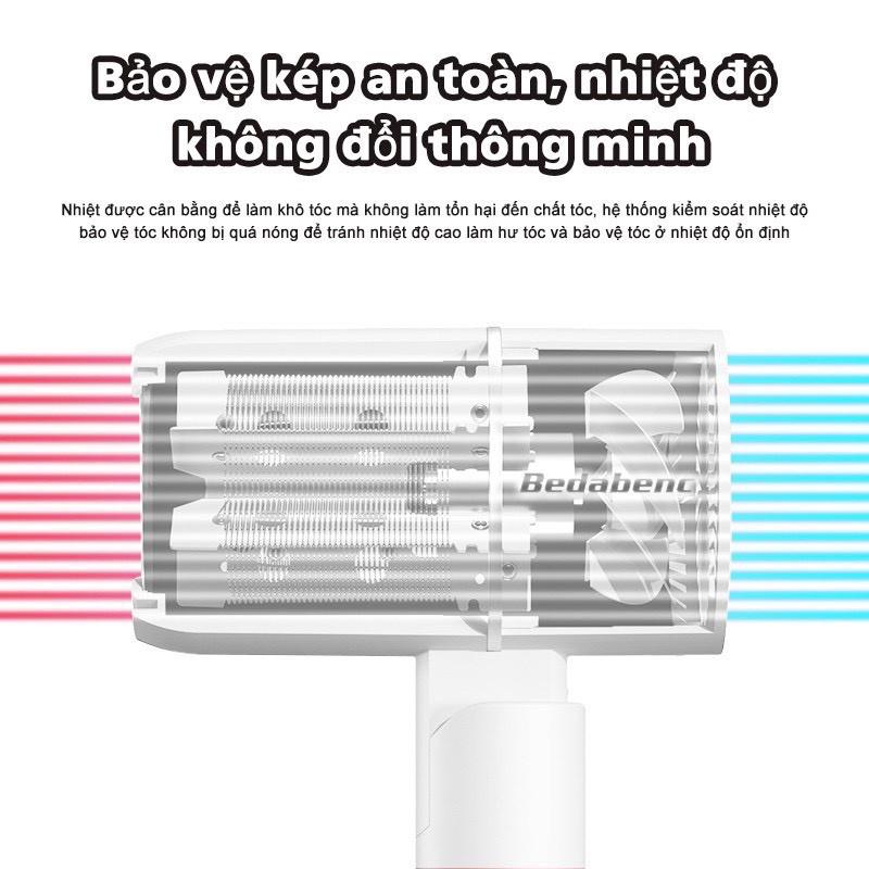 Máy sấy tóc mini gấp gọn tạo kiểu tóc chuyên nghiệp công suất lớn 1000w bảo hành 12 tháng - MST02