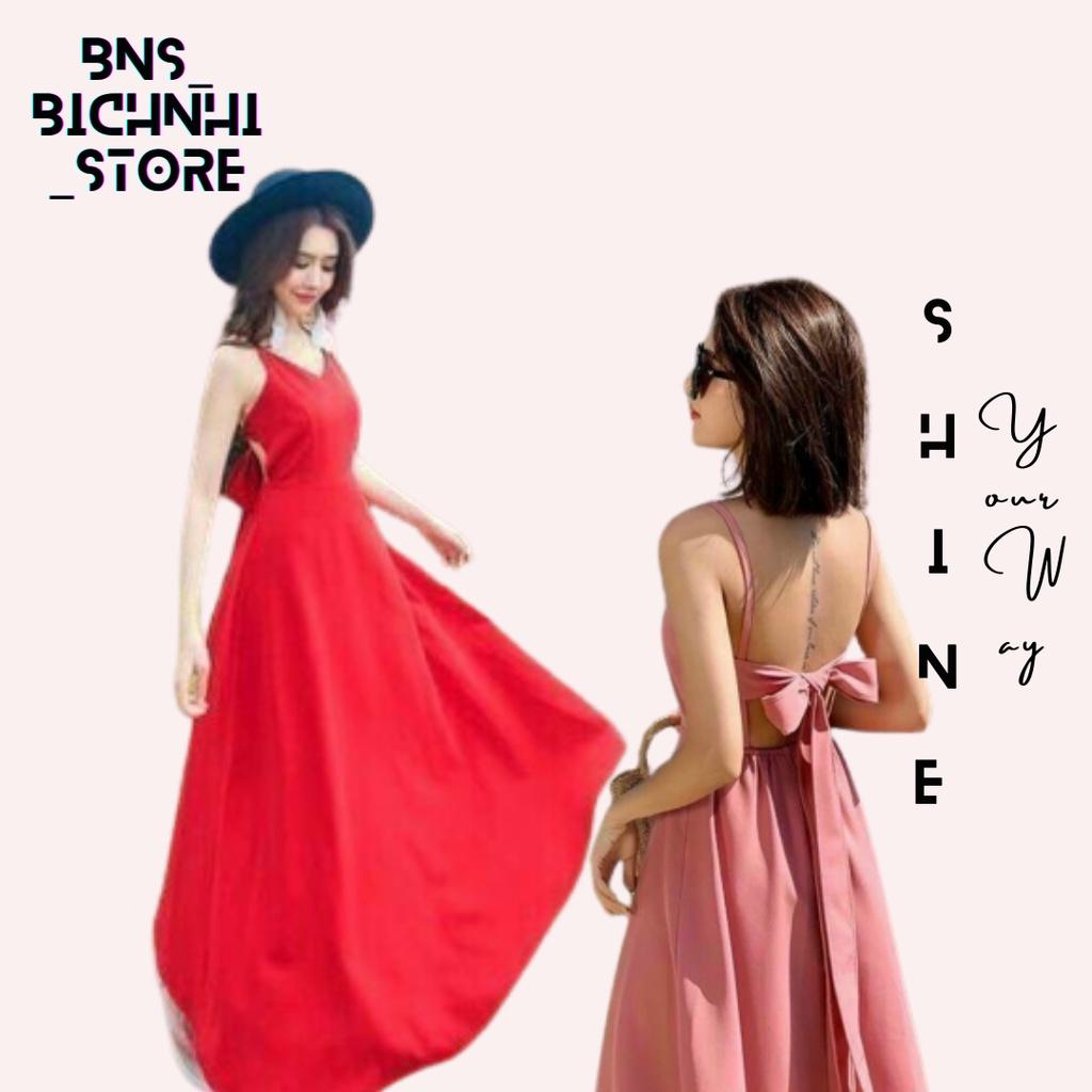 ĐẦM MAXI 2 HAI THẮT NƠ LƯNG MX1680 - BNS