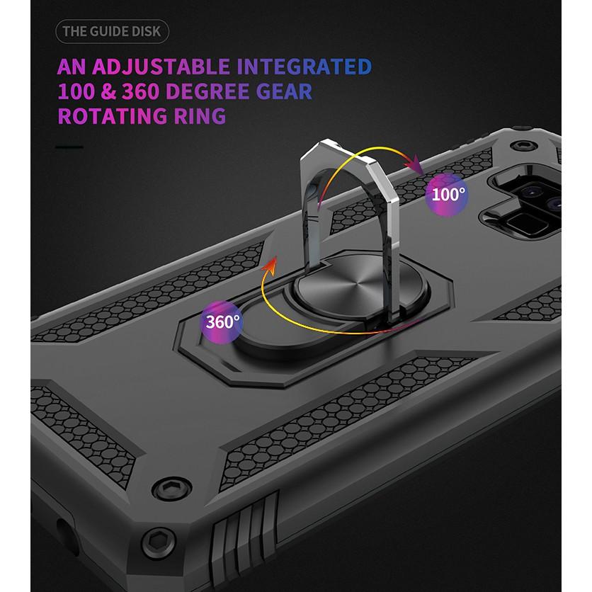 Ốp lưng cho Samsung Note 9 chống sốc 2 lớp kèm nhẫn iring làm giá đỡ