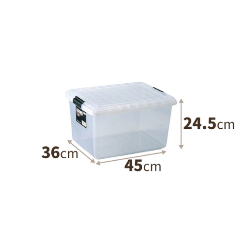 TENMA Hộp Nhựa Có Khóa Nắp LockWell Half Japan Quality, Dung tích 27L, Có Khóa Gài Chắc Chắn