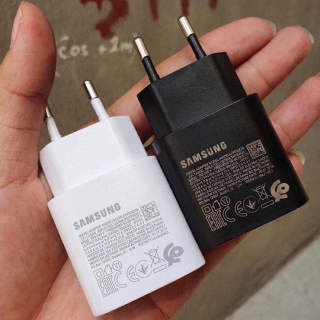 Bộ Sạc Nhanh Samsung 25W Note 10 Note 20 A71 A70 A80 A90 S20 S20+ S20 Ultra Sạc nhanh 2 đầu type C Phụ Kiện Chấn Thiên